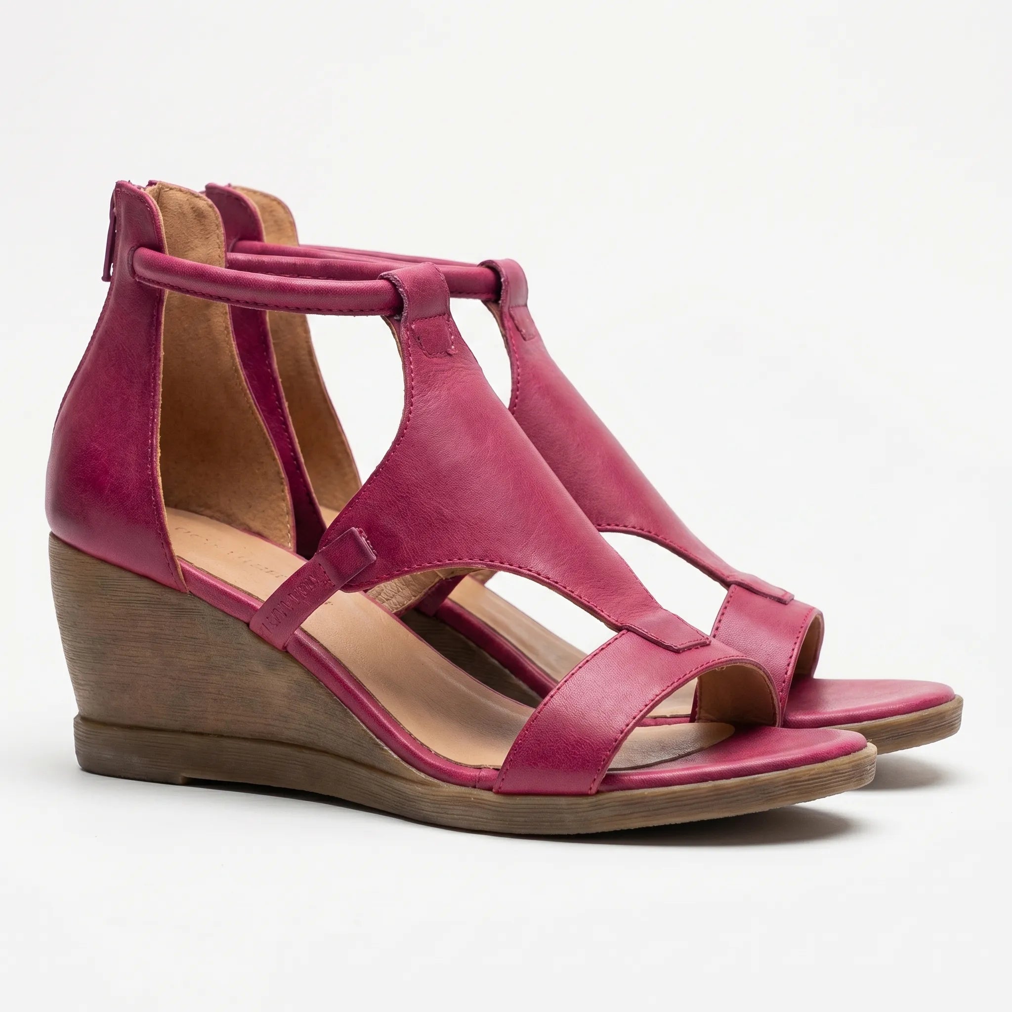 T-Strap Wedge Sandals