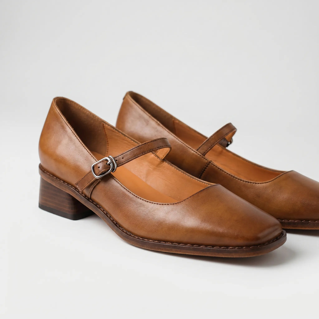 Buckle Strap Block Heels