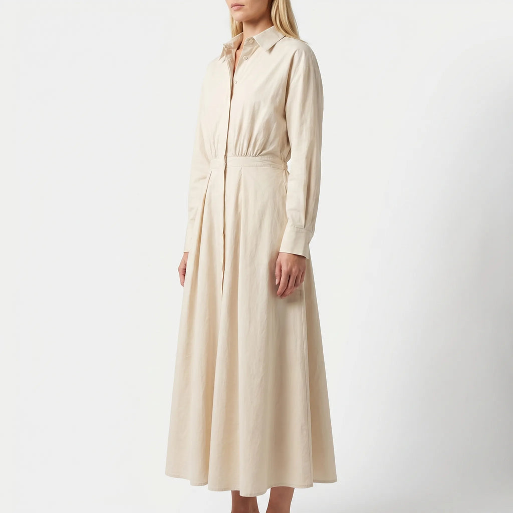 Collared Shirt Maxi Dress