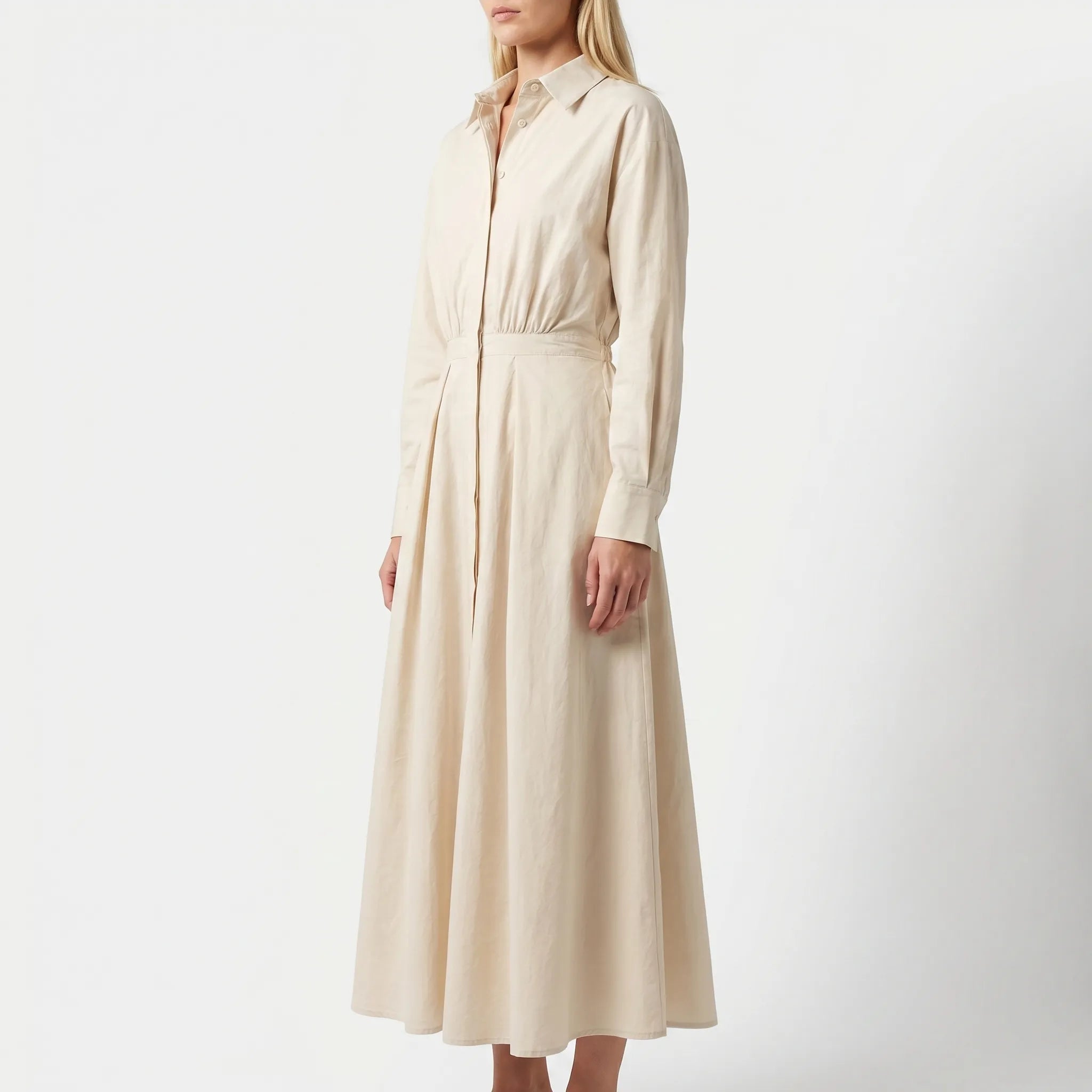 Collared Shirt Maxi Dress