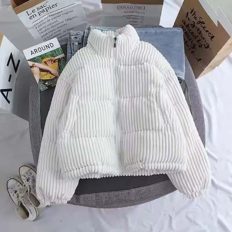 Women's Oversized Corduroy Puffer Jacket