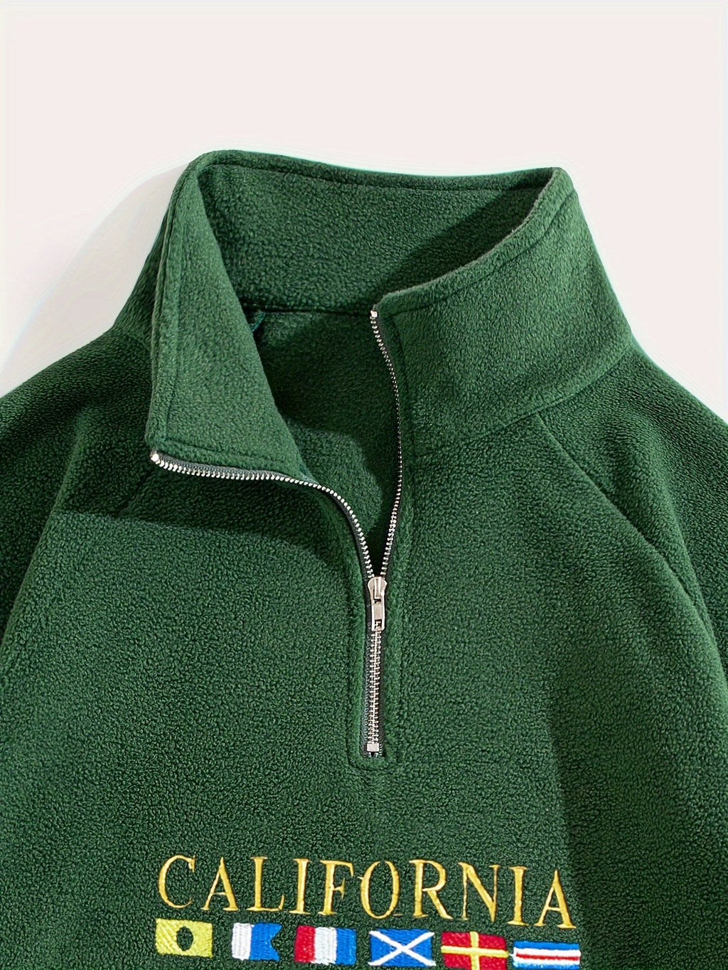 Women's Brushed Quarter-Zip Embroidered Sweatshirt