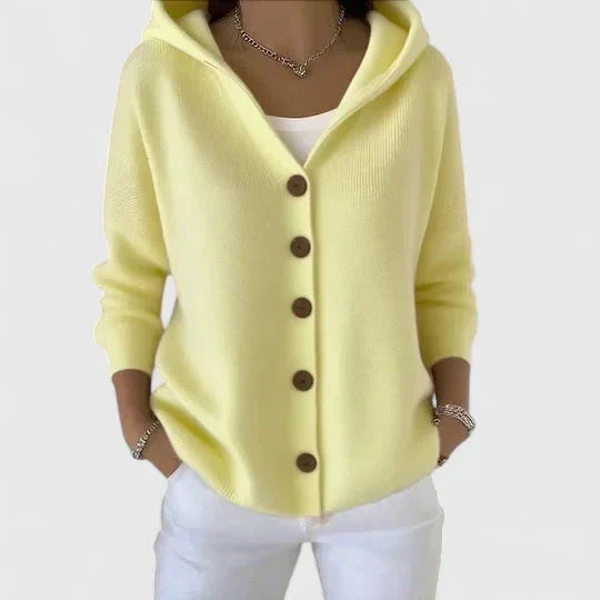 Women's Hooded Button-Up Cardigan