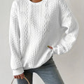 Women's Cable-Knit Crewneck Sweatshirt