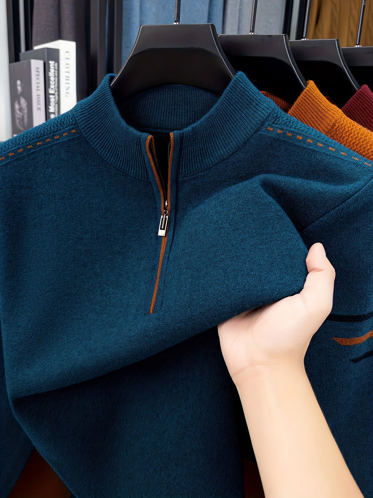 Men's Classic Half-Zip Knit Layering Pullover