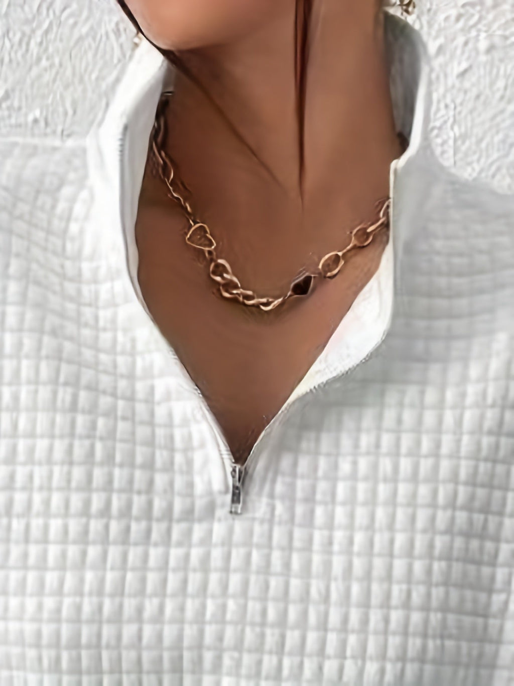 Women's Half-Zip Stand Collar Textured Knit Pullover