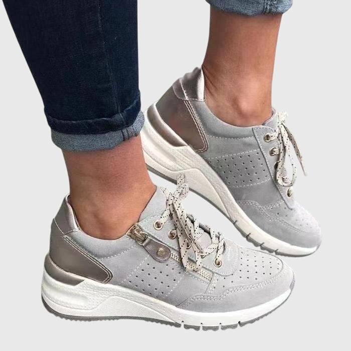 Women's Orthopedic Cushioned Sneakers - Gray