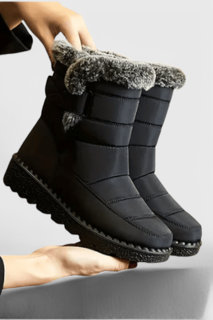 Women's Waterproof Mid-Calf Boots with Slip-Resistant Sole
