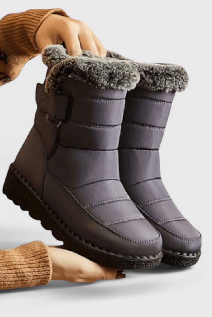 Women's Waterproof Mid-Calf Boots with Slip-Resistant Sole
