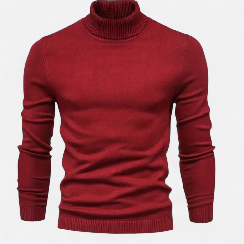 Men's Wool Blend Lapel Neck Pullover Sweater