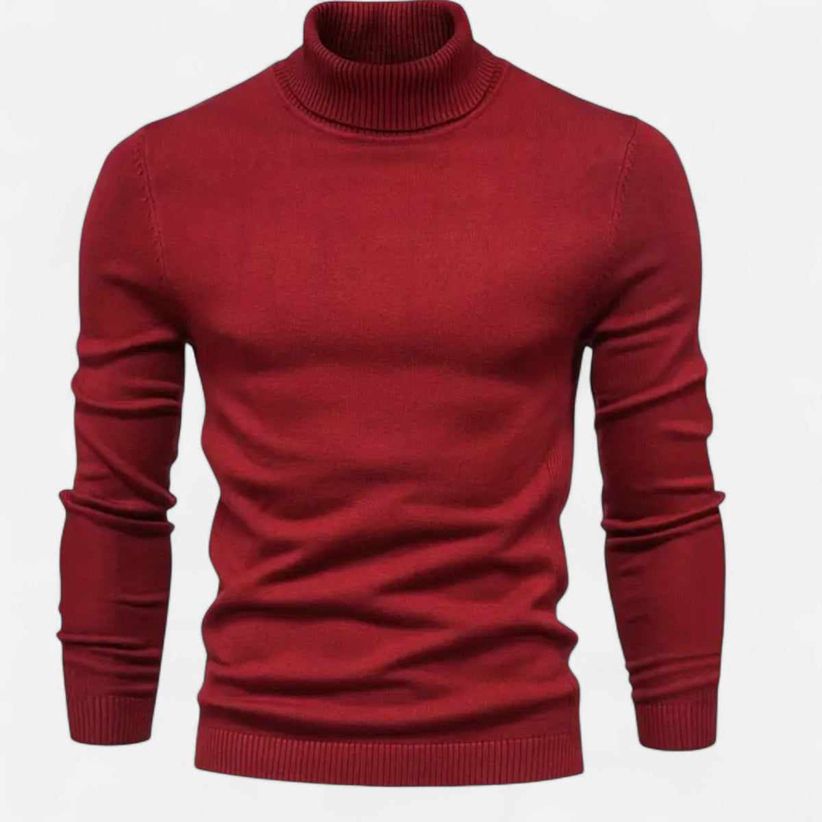 Men's Wool Blend Lapel Neck Pullover Sweater