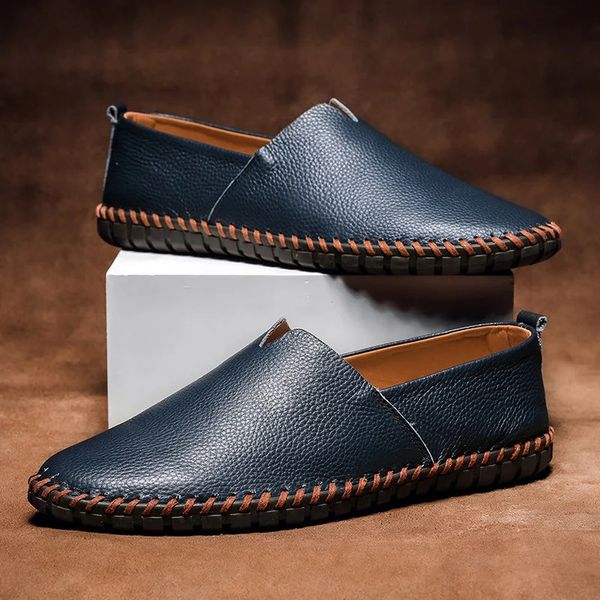 Men's Textured Slip-On Loafers