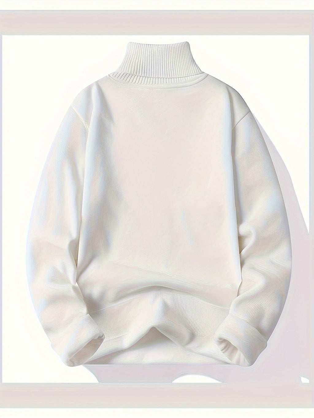 Men's Lined Roll Neck Pullover Sweater