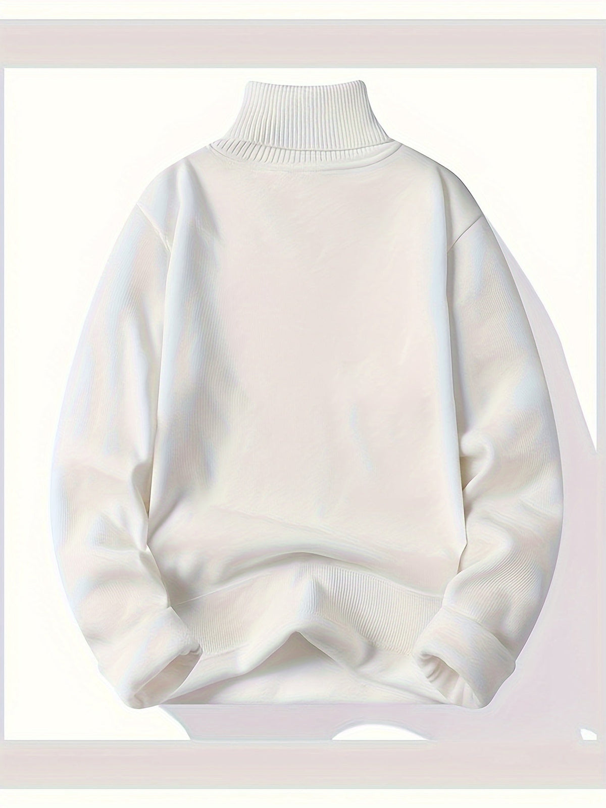 Men's Lined Roll Neck Pullover Sweater