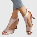 Women's Orthopedic Heels with Stretch Fit - Pink