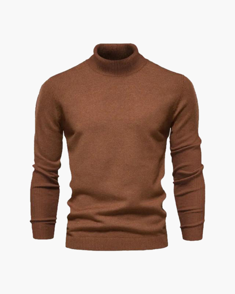 Men's Fine Knit Turtleneck Sweater