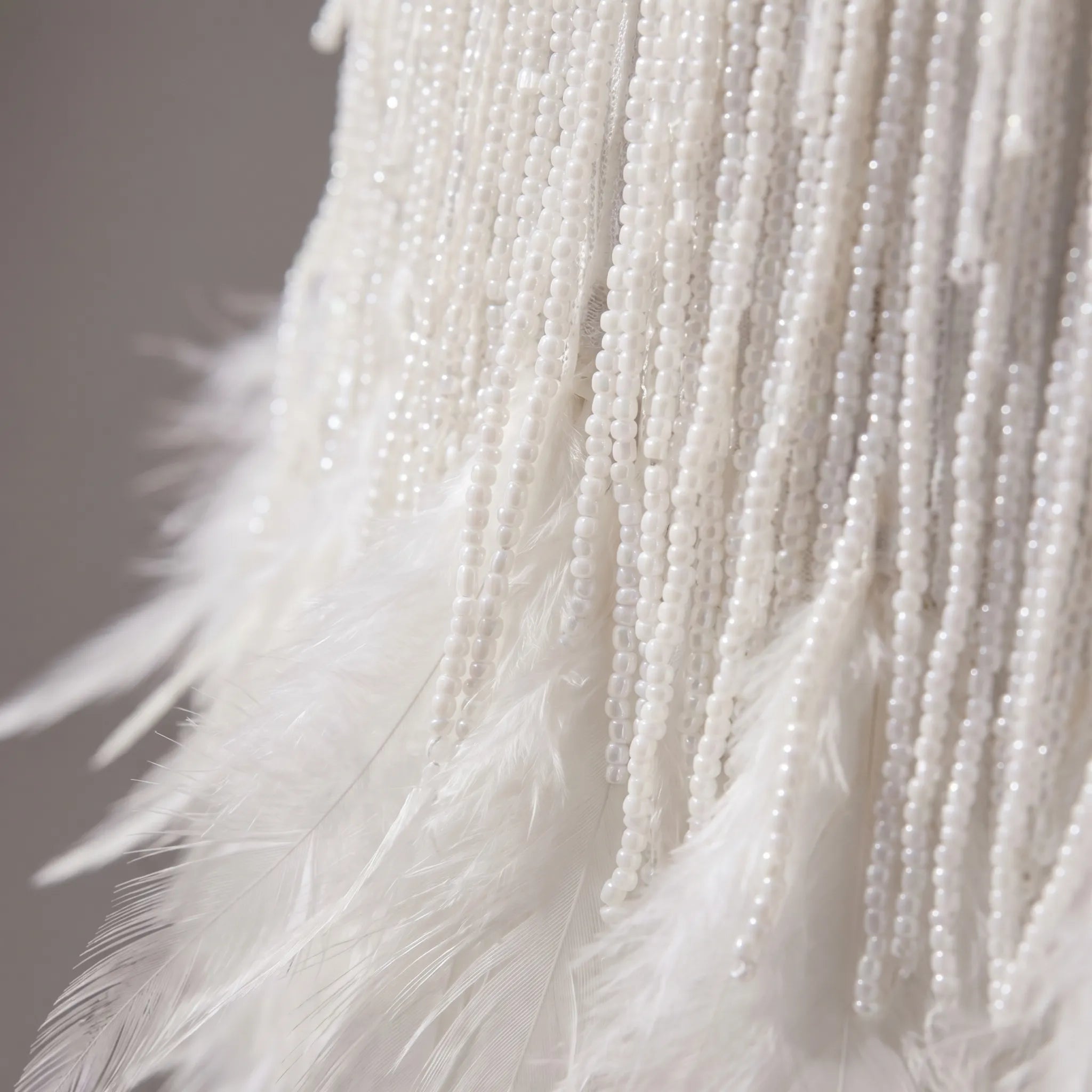 Fringe Mini Dress with Feather Trim