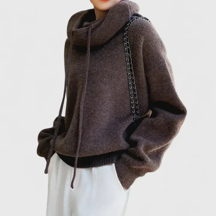 Women's Oversized Ribbed Knit Hoodie