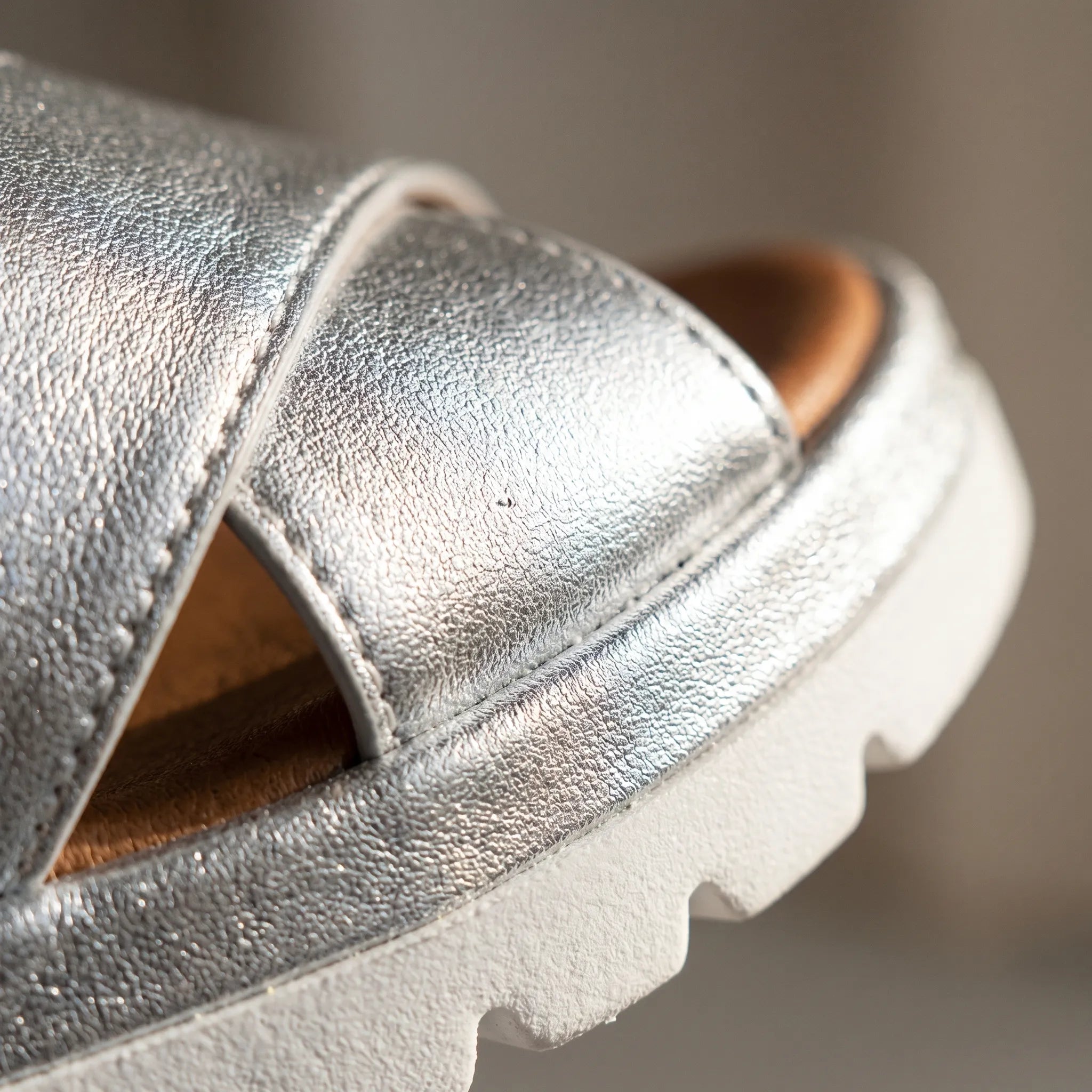 Crossover Platform Sandals