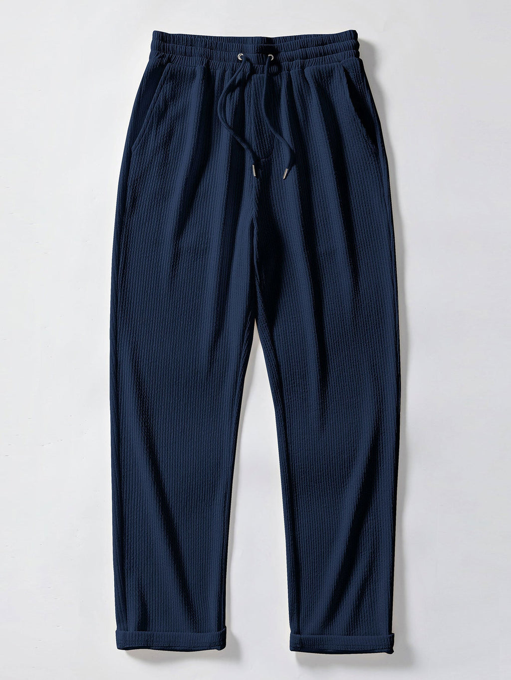 Men's Ribbed Muscle-Fit Shirt and Trousers Set