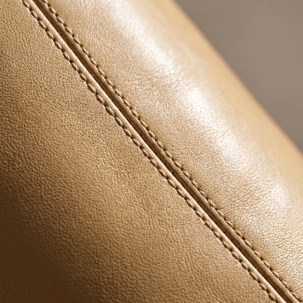 Square Toe Leather Knee High Boots