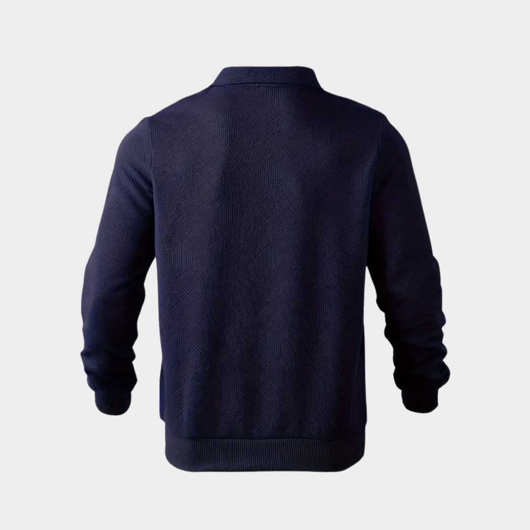 Men's Textured Half-Zip Sweatshirt