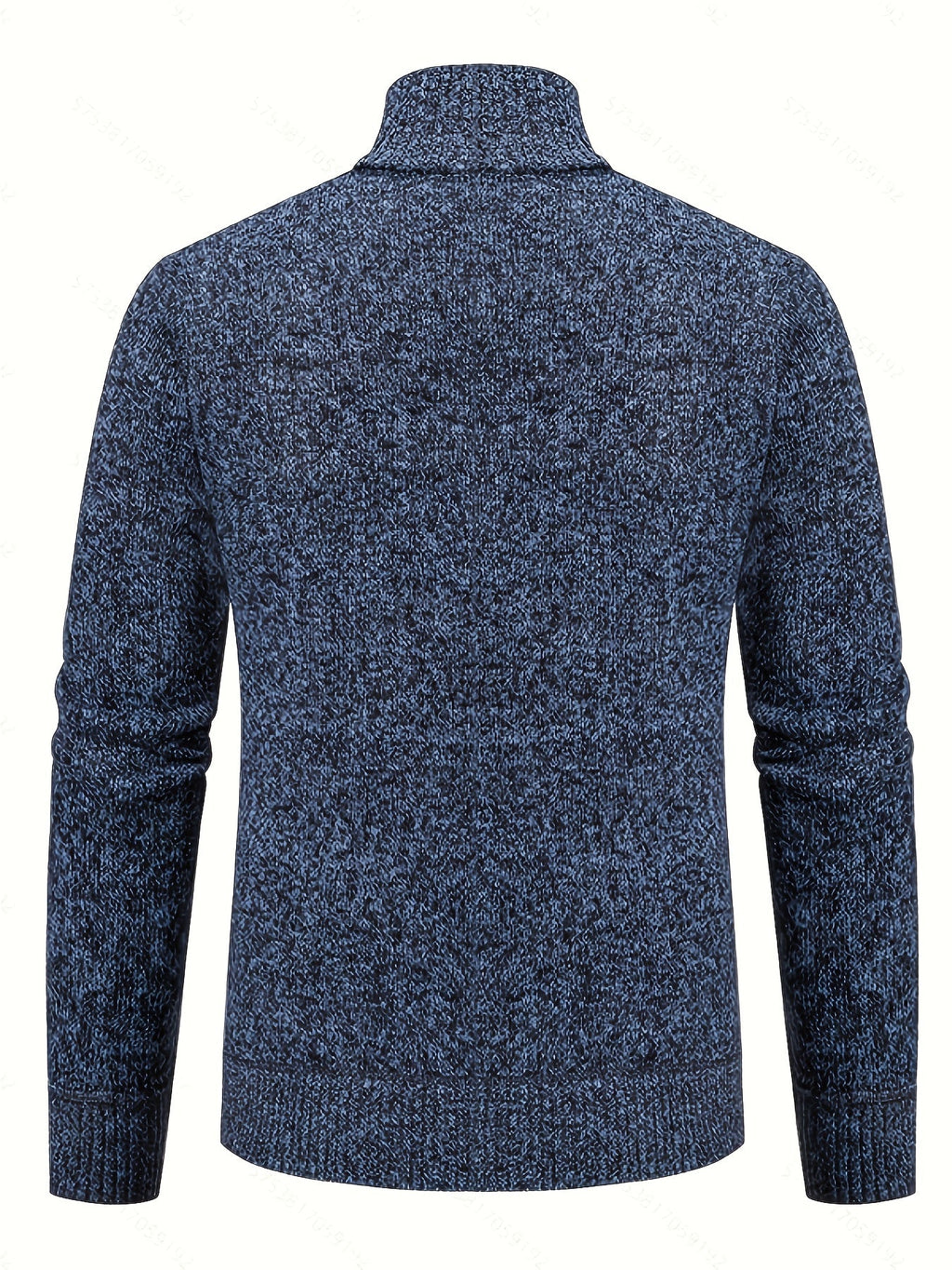 Men's Cable-Knit Stand Collar Full-Zip Cardigan