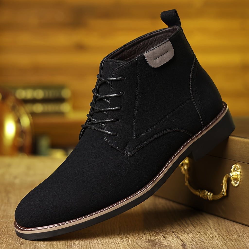 Men's Lace-Up Ankle Boots - Black