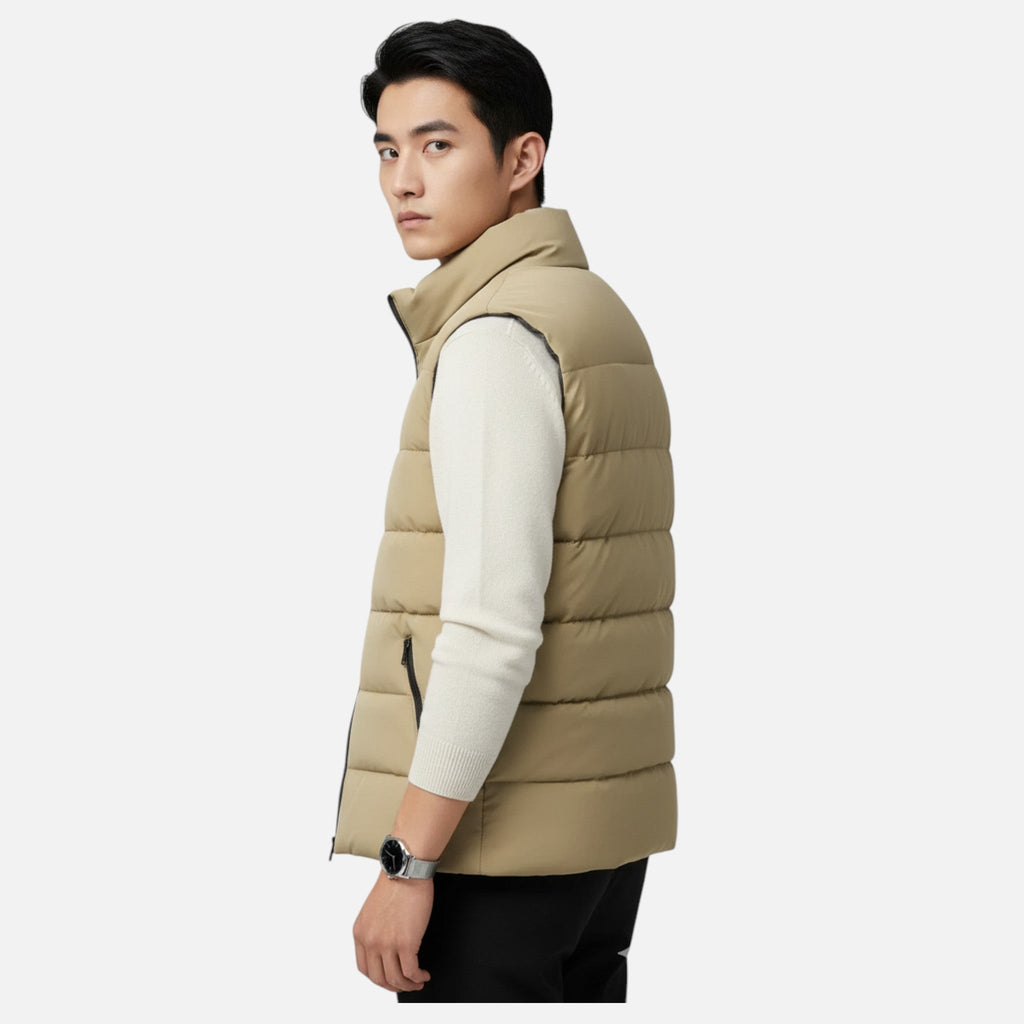 Men's Quilted Zip-Up Padded Winter Vest
