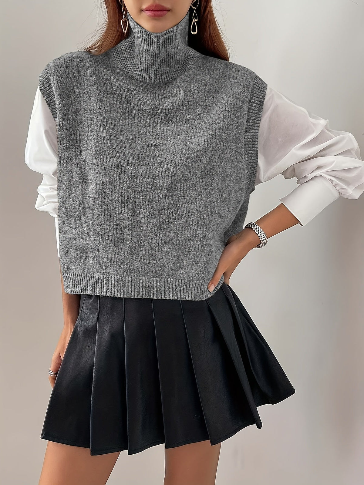 Women's High-Neck Sweater Vest