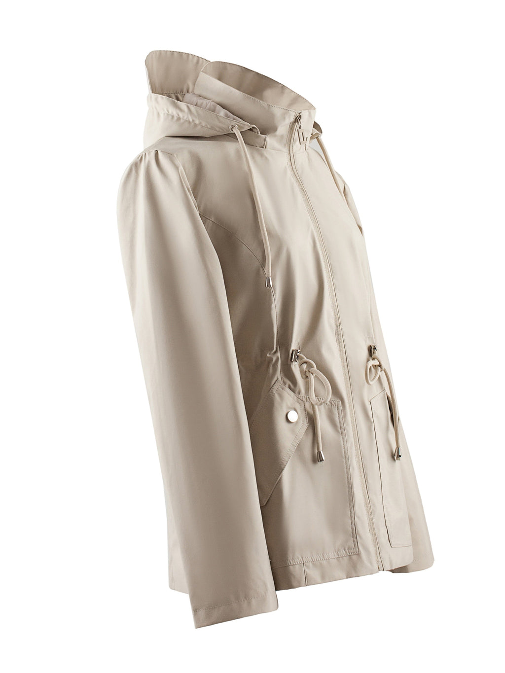 Women's Lightweight Hooded Jacket with Drawstring Waist