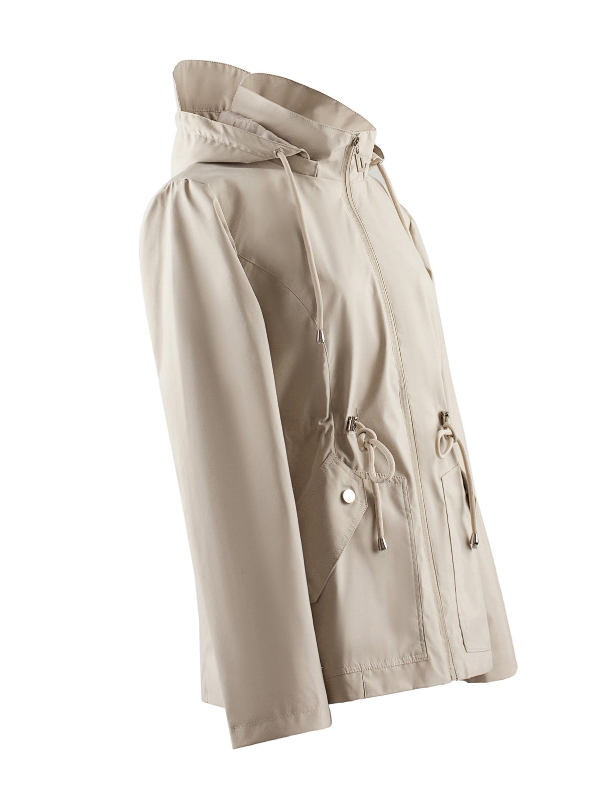 Women's Lightweight Hooded Jacket with Drawstring Waist