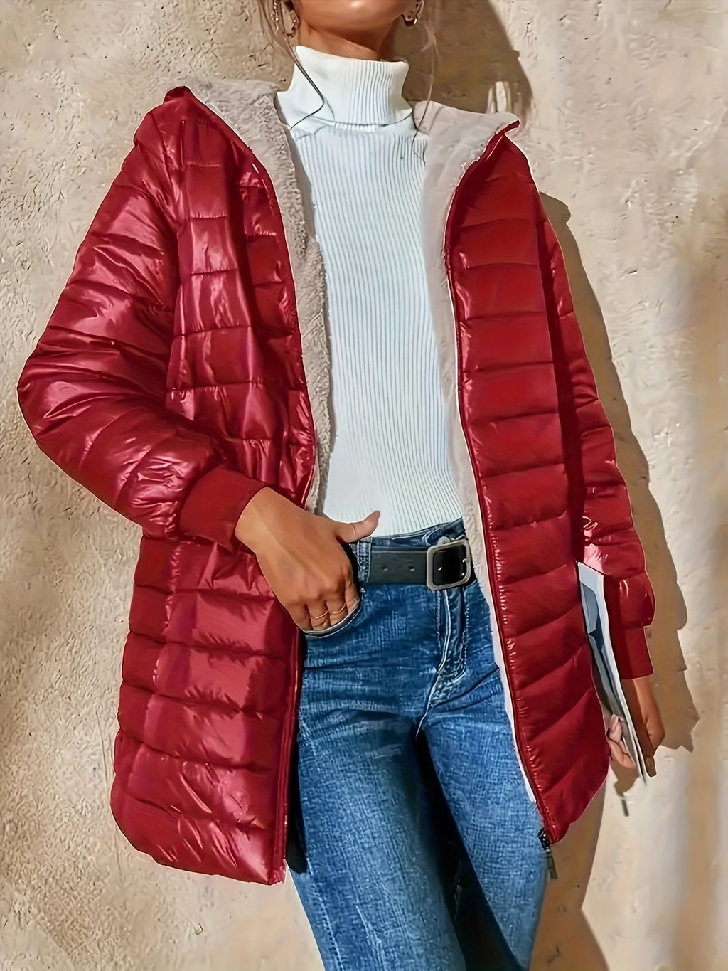 Women's Quilted Longline Coat