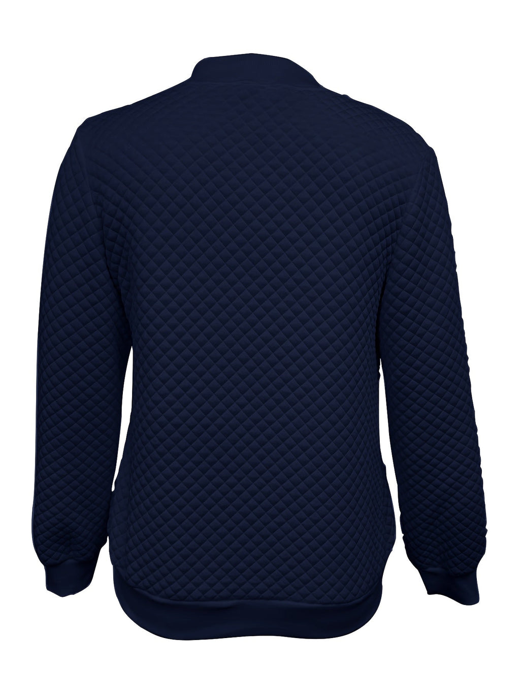 Women's Quilted-Texture Baseball Collar Jacket