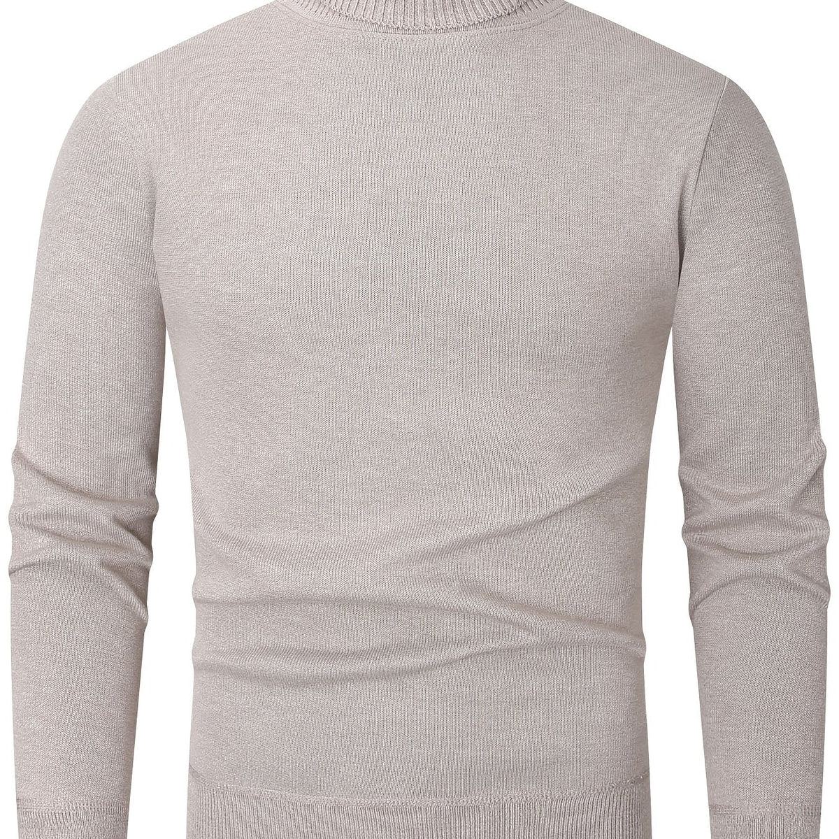 Men's Lined Roll Neck Pullover Sweater