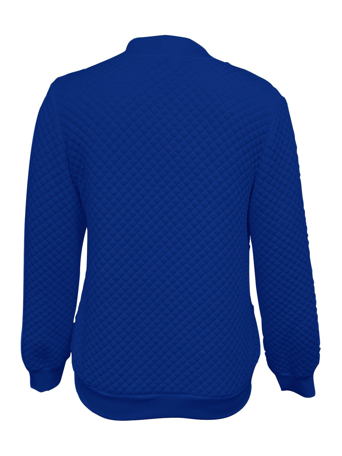 Women's Quilted-Texture Baseball Collar Jacket