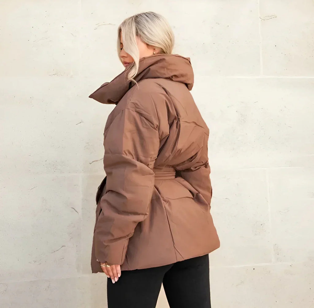 Women's Belted Puffer Jacket