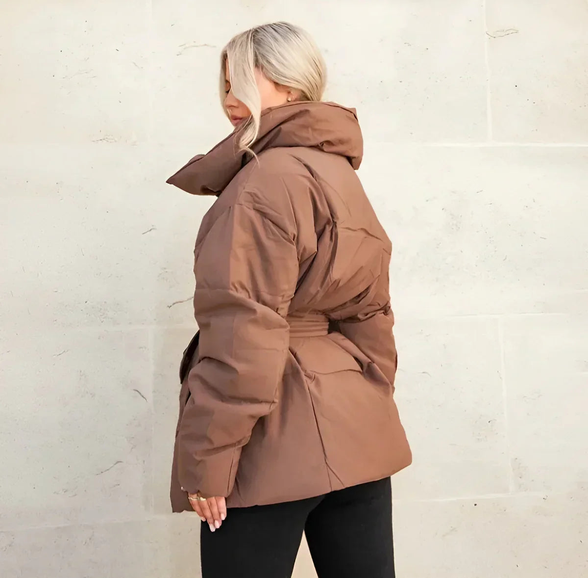 Women's Belted Puffer Jacket