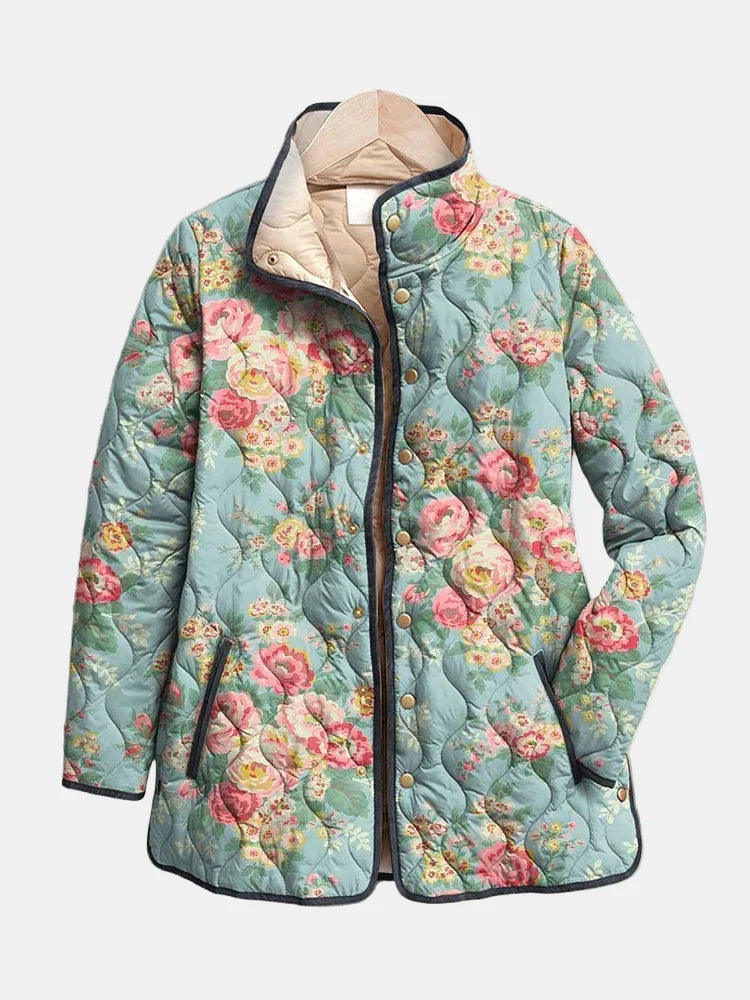 Women's Quilted Floral Print Jacket