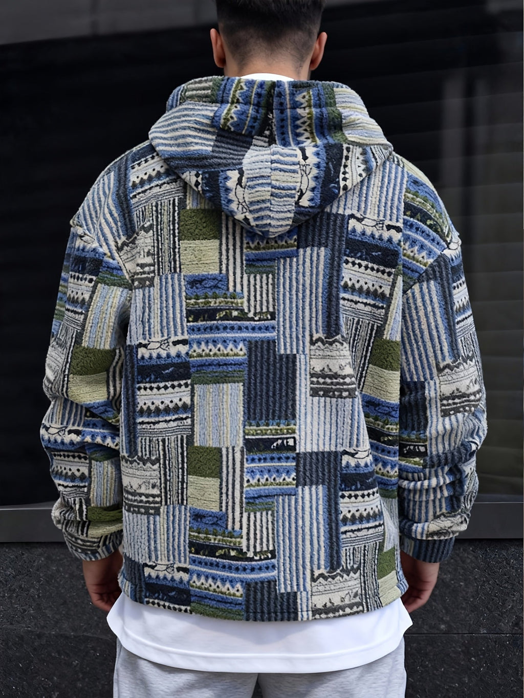 Women's Patterned Plush Quarter-Zip Pullover