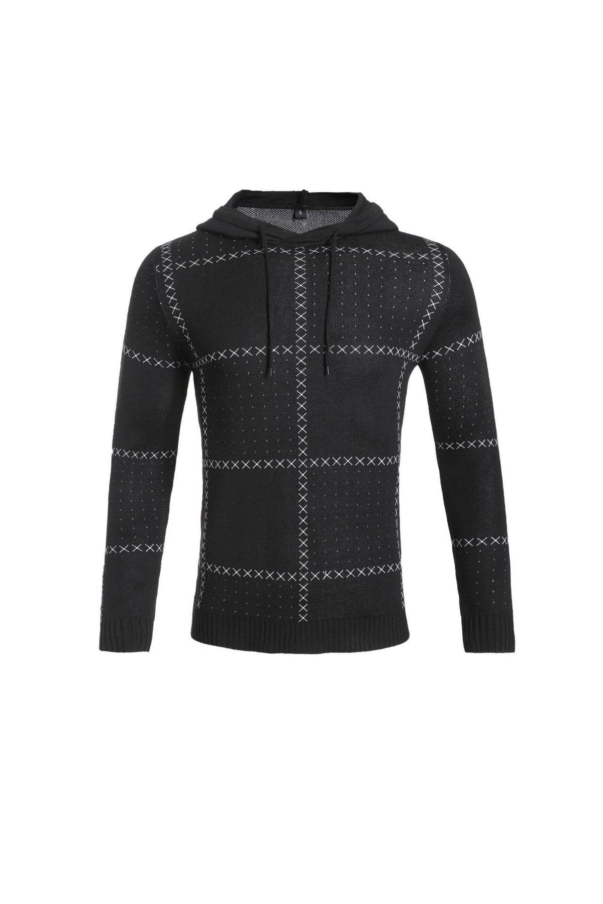 Men's Textured Knit Zip Cardigan with Side Pockets - Cream