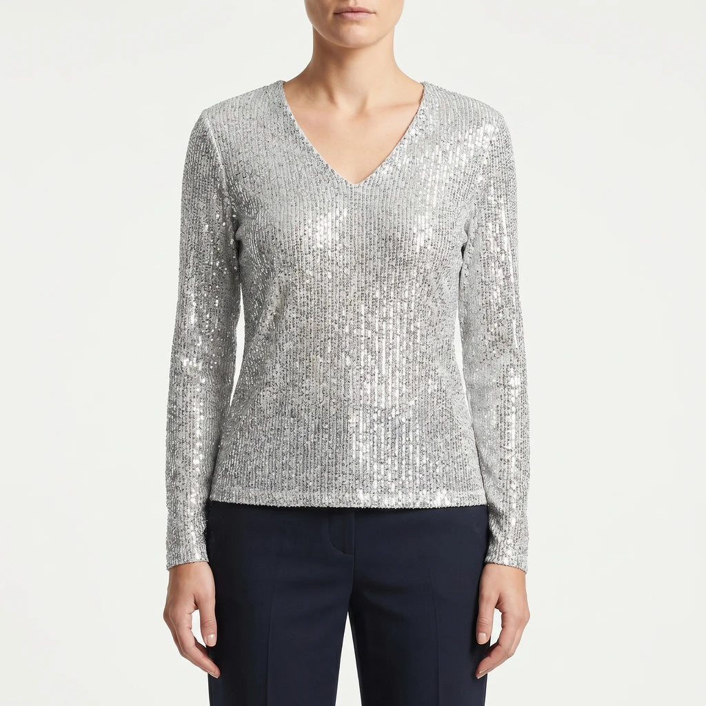 Sparkle V Neck Top