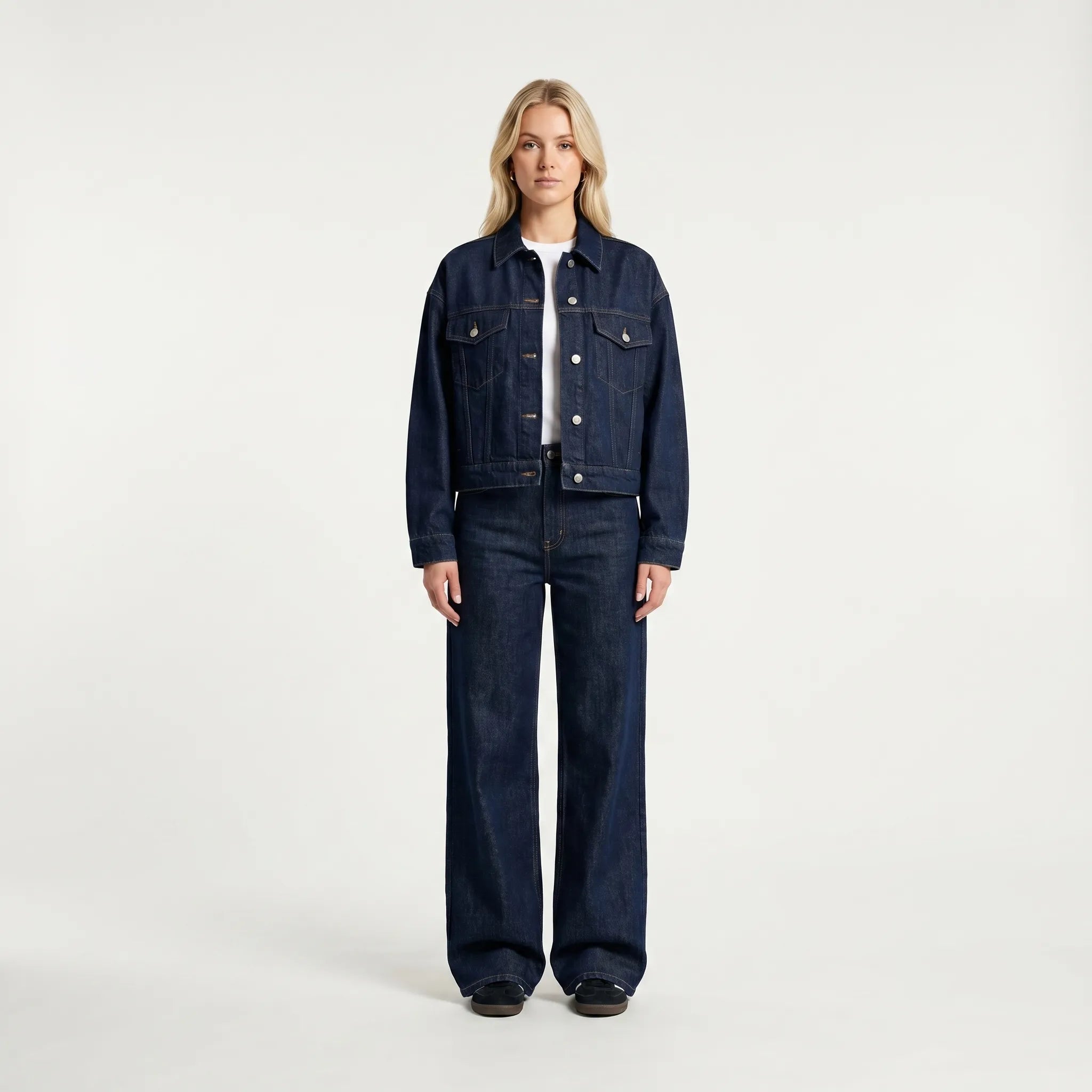Women's Denim Jacket and Pants Set
