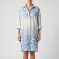Printed Button-Front Shirt Dress