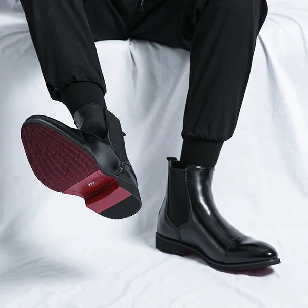 Men's Structured Leather Everyday Boots