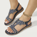 Rhinestone Floral Sandals