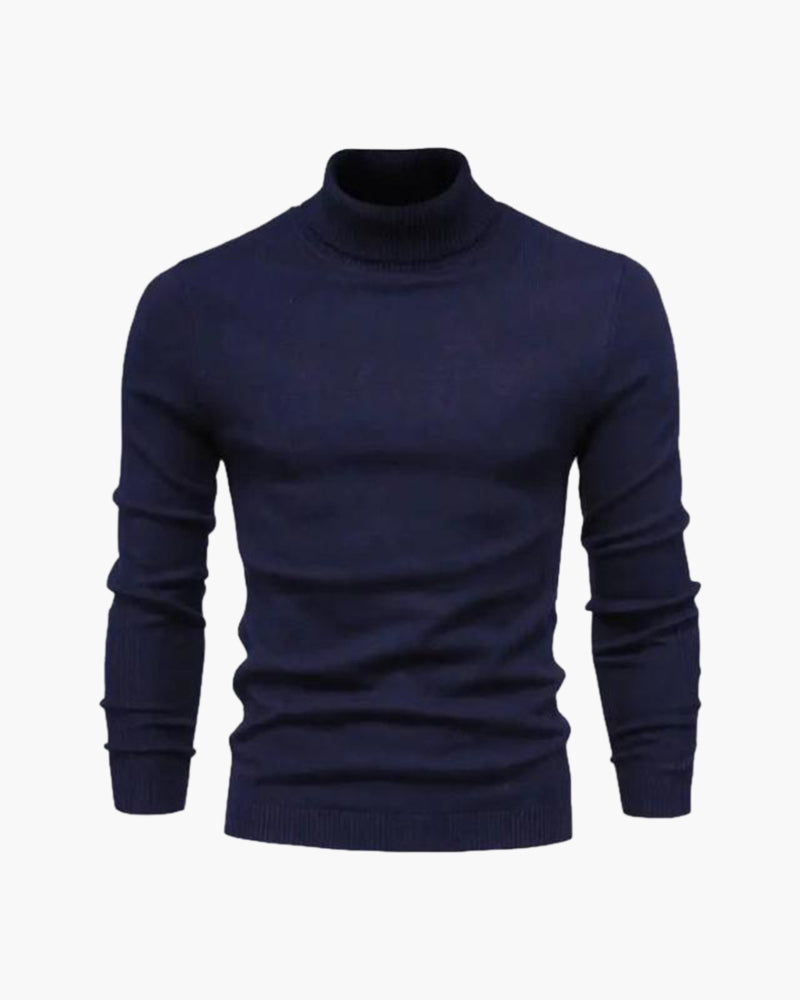 Men's Fine Knit Turtleneck Sweater