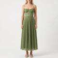 Strappy Pleated Maxi Dress