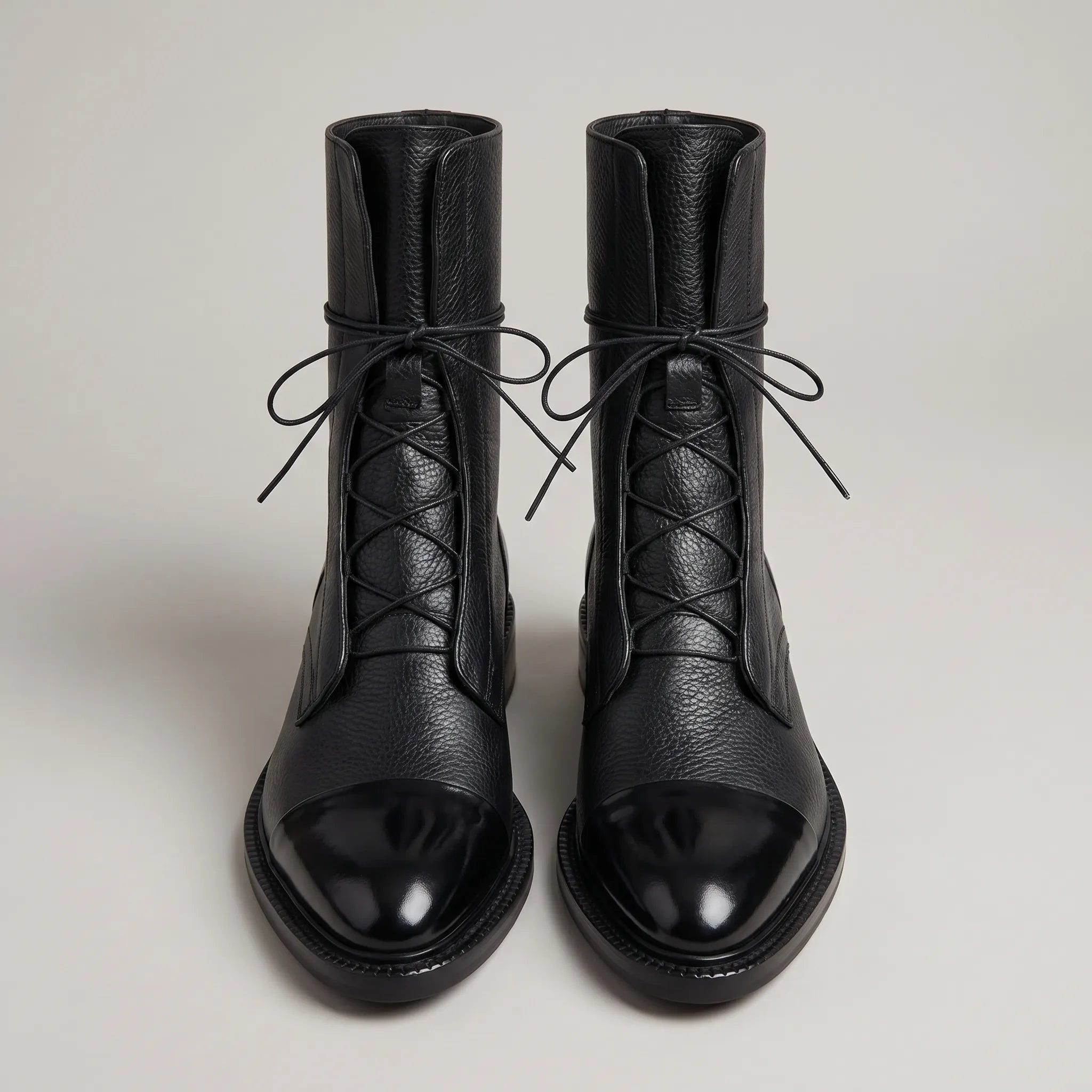 Lace Up Leather Ankle Boots