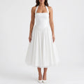 Fit and Flare Halter Midi Dress